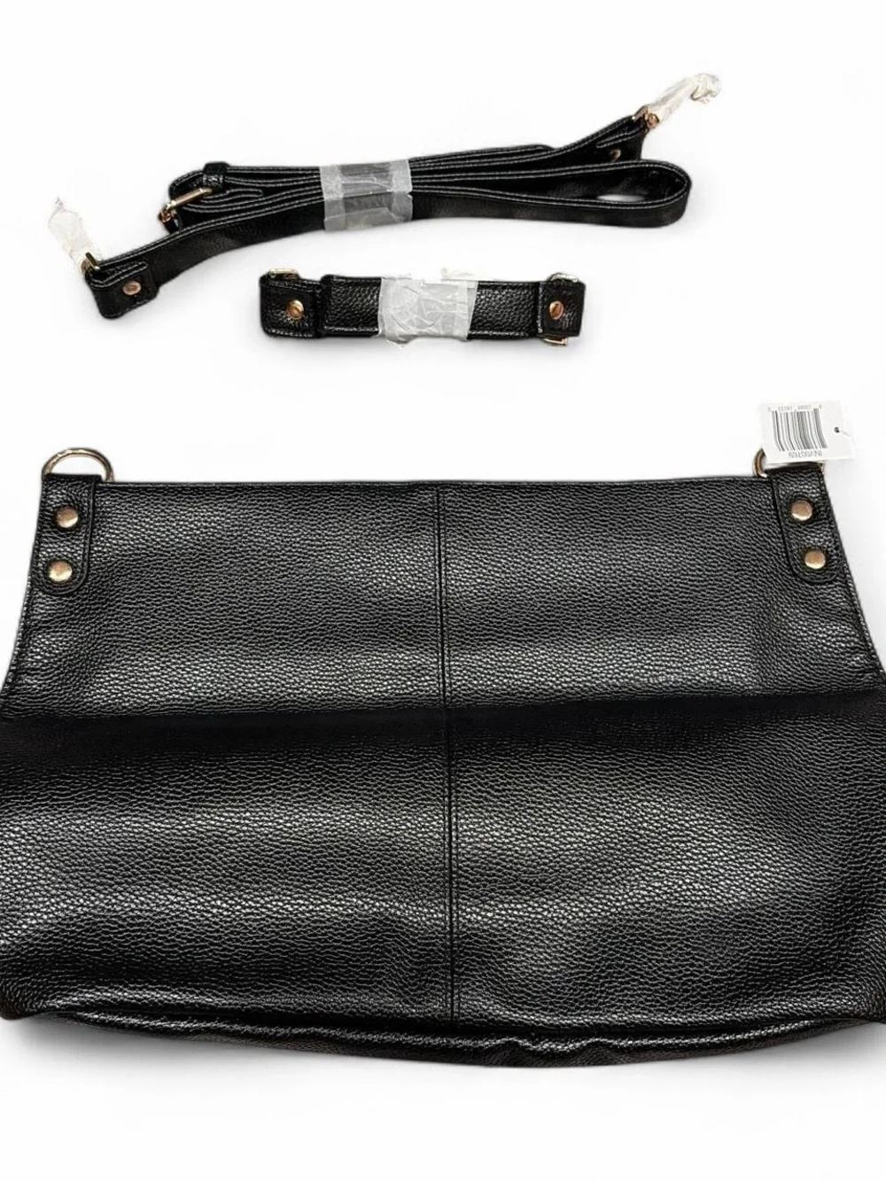 NWT Classic Black Pebbled Crossbody Bag with Adjustable Strap